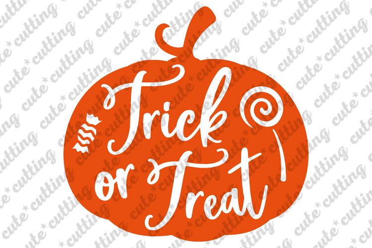 Trick or treat svg, Halloween svg, pumpkin svg, png, dxf example image 1