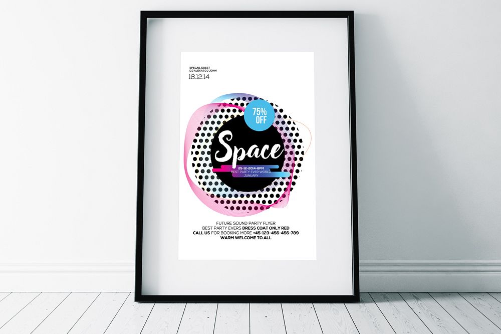 Space Futuristic Flyer Template example image 1