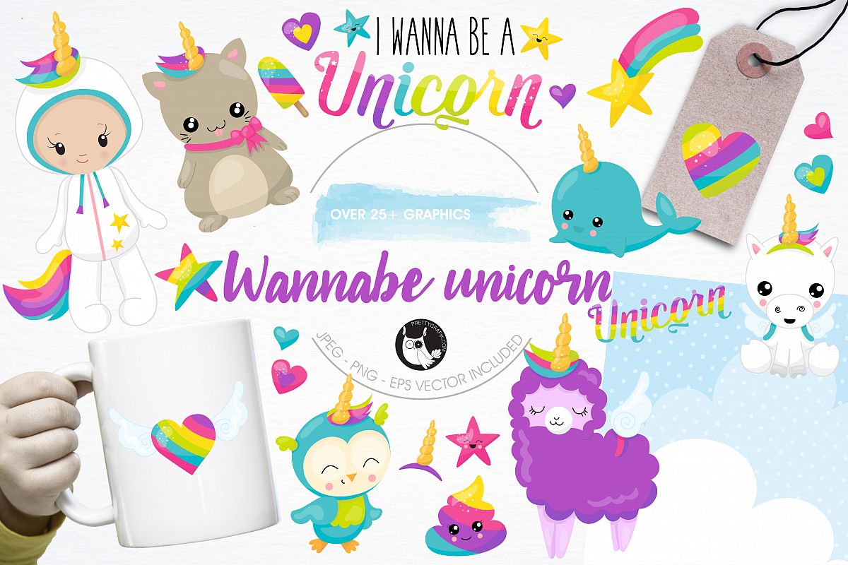 Wannabe unicorn graphics and illustrations example image