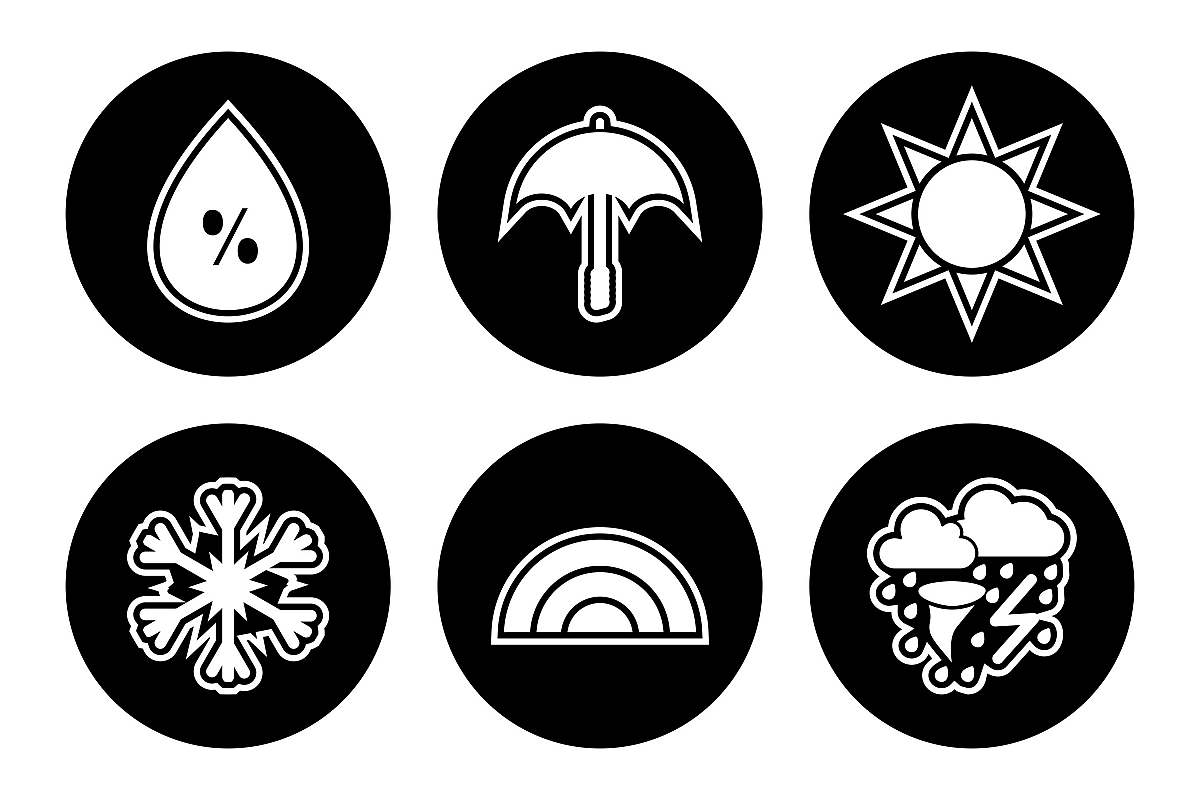 Set Of Weather And Season Icons example image 1