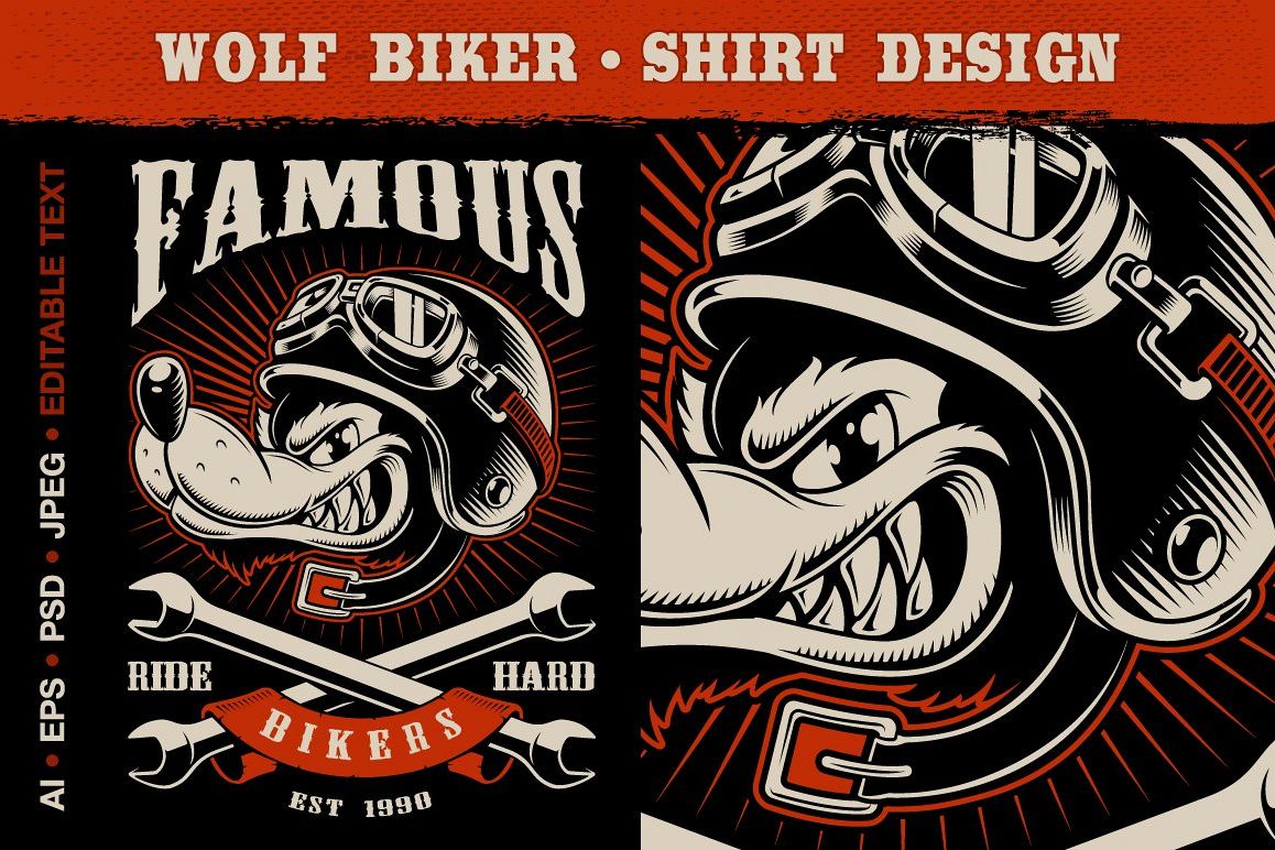 Wolf biker example image 1