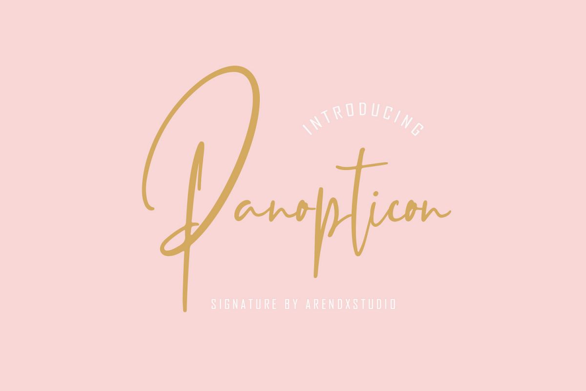 Panopticon Signature Font example image 1