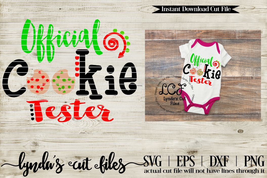 Official Cookie Tester/ Christmas//SVG//EPS//DXF example image 1