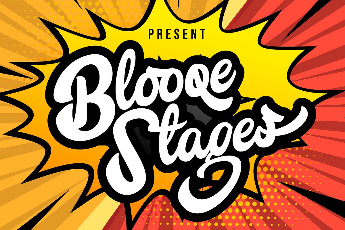 Blooqe Stages | Bold Script Font example image 1