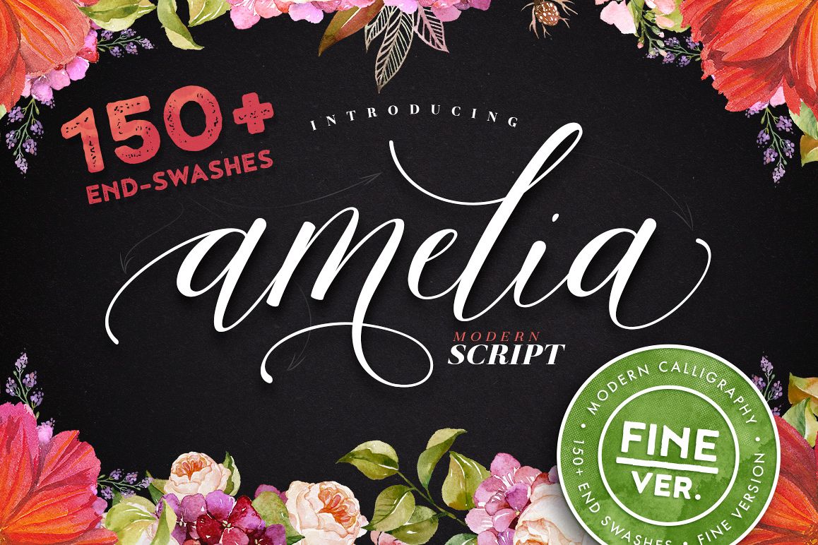 Amelia Script - Fine version example image 1