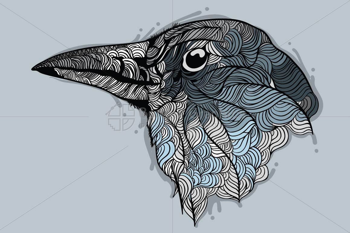 Raven - Vector Graphic Image of Bird example image 1