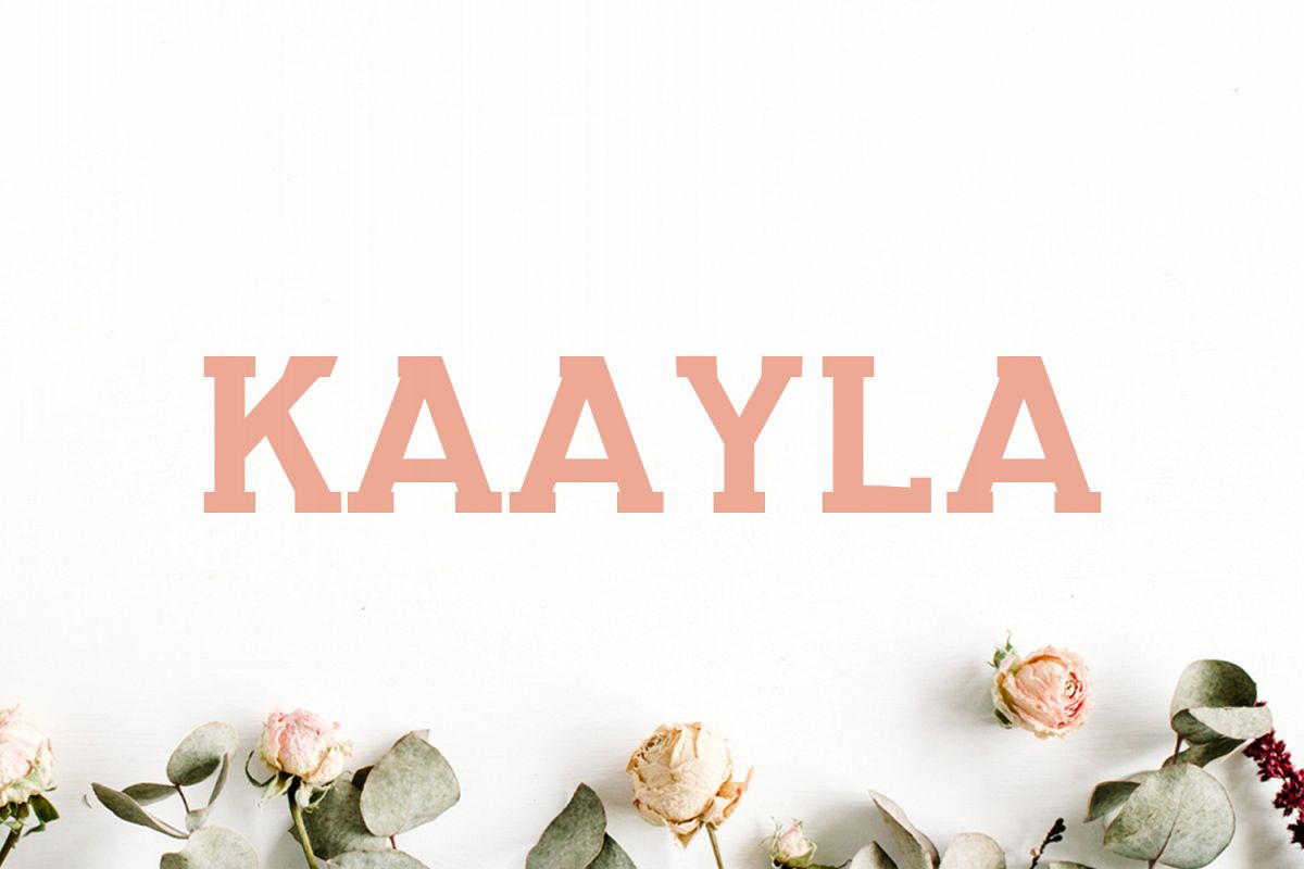 Kaayla Slab Serif 4 Font Pack example image 1