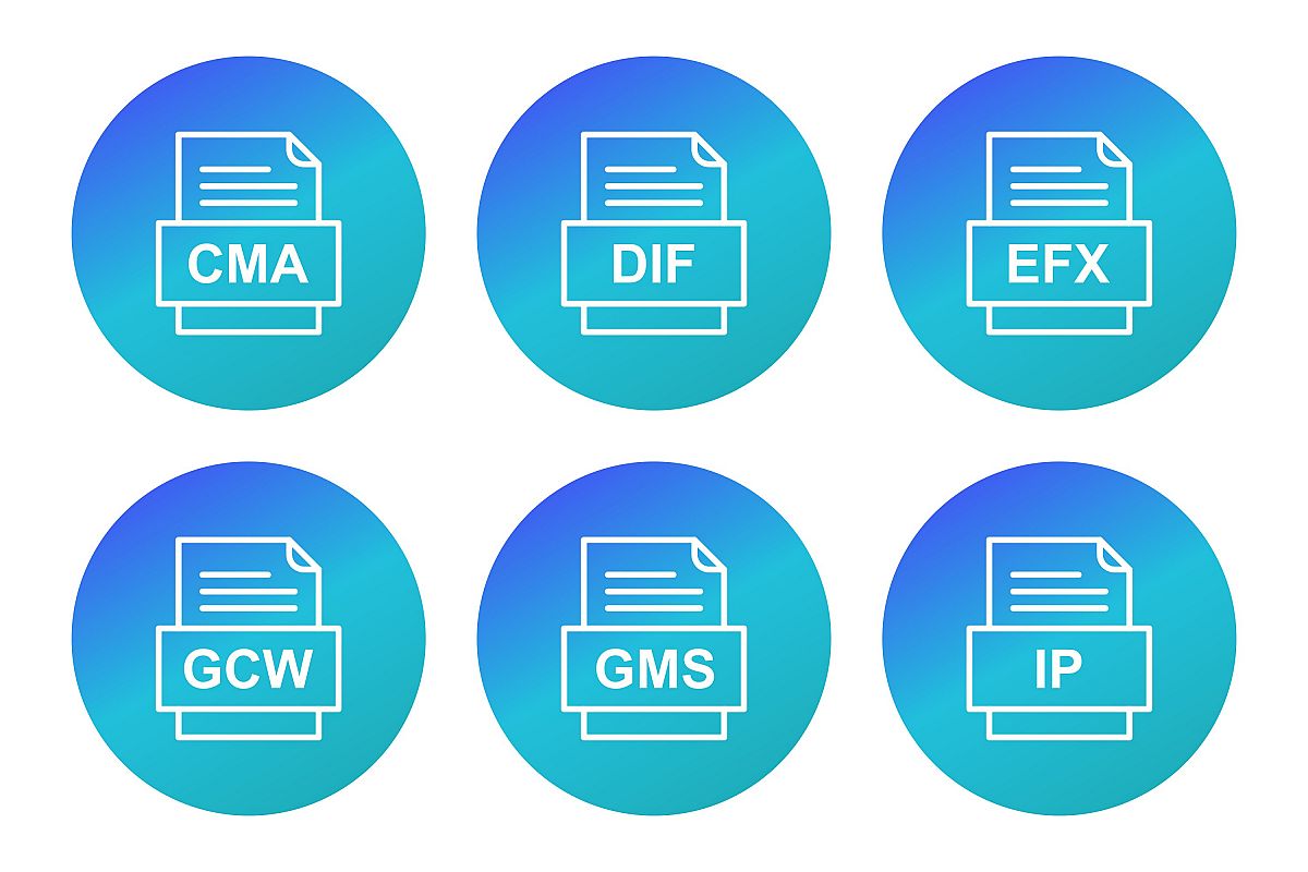 Set Of File Formats Icons example image 1