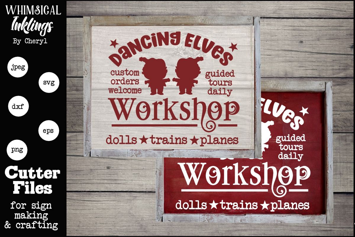 Dancing Elves Workshop-Christmas SVG example image 1