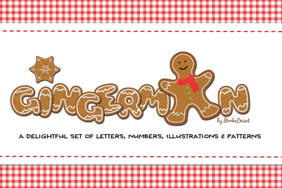 Gingerman Design Bundle - Letters, Numbers, Illustrations example image 1