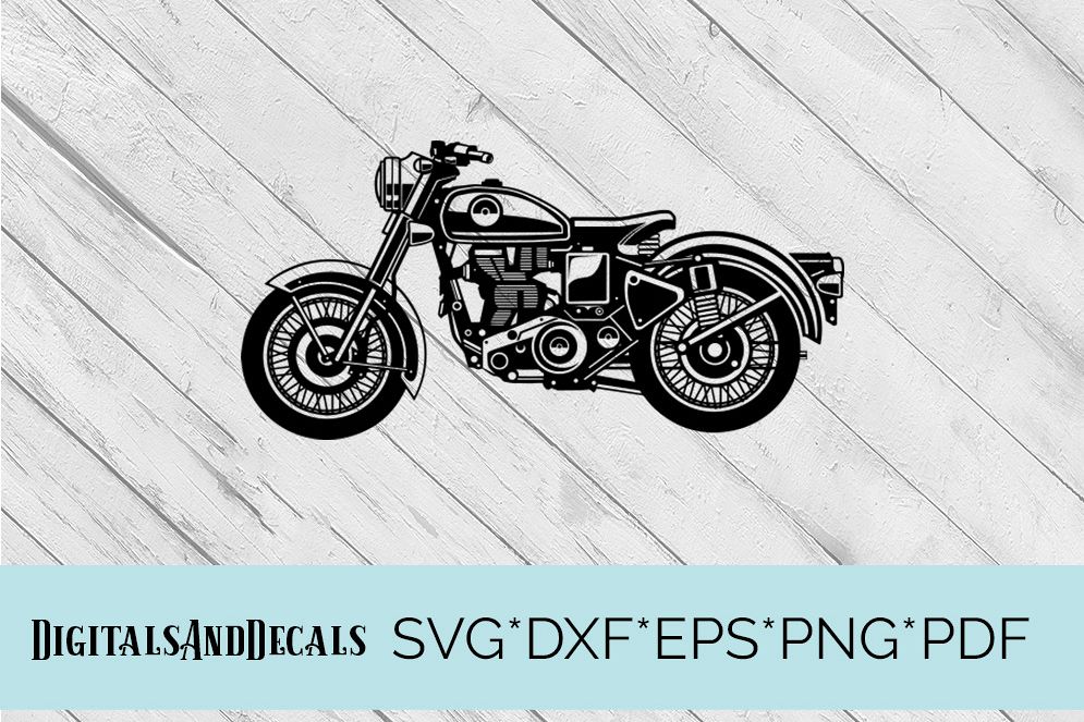 Download Vintage Motorbike, Motorcycle SVG Cutting File (58334 ...
