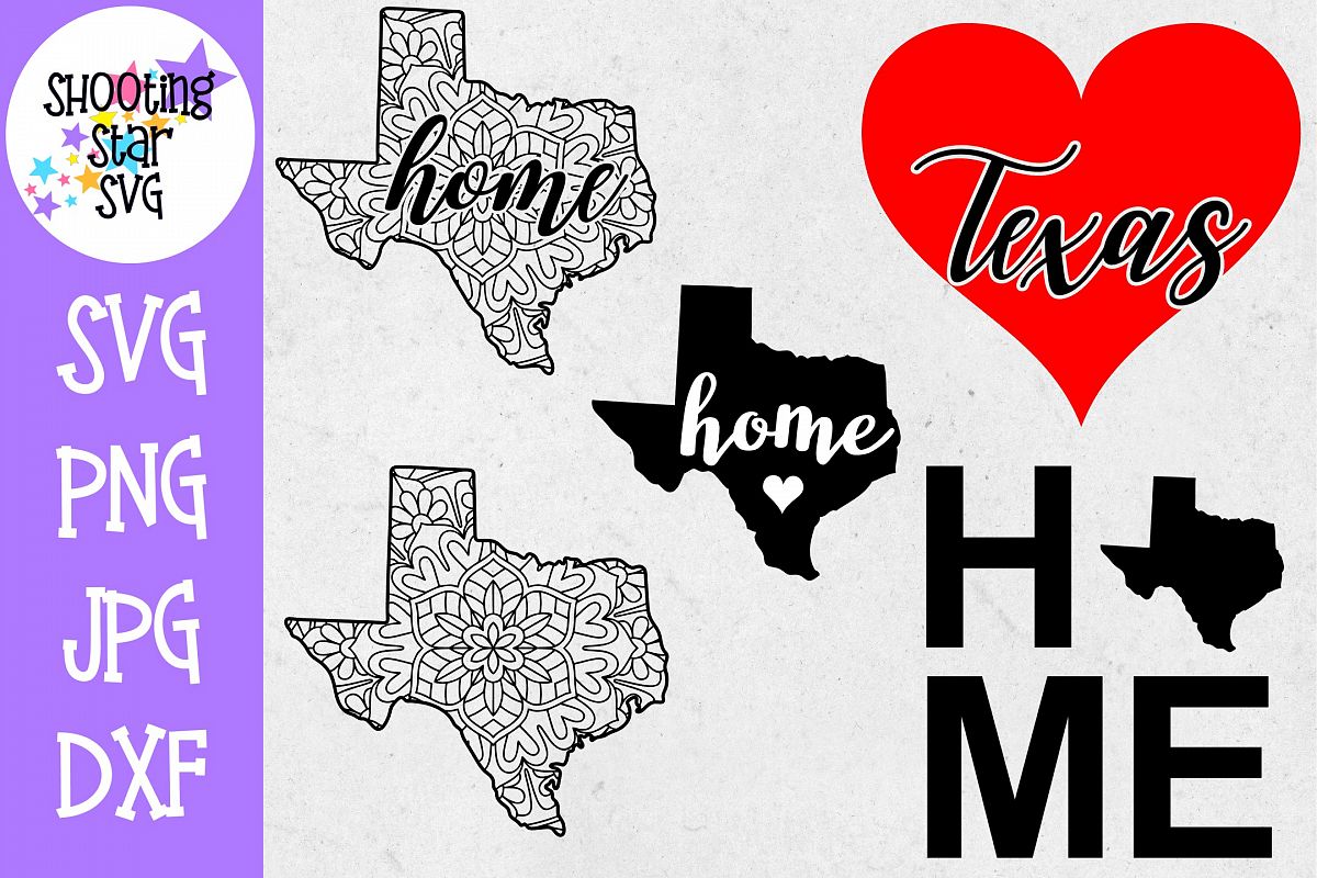 Texas US State SVG Decal Bundle - 50 States SVG example image 1