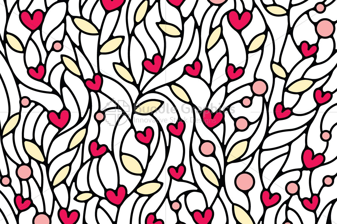 Nature and Heart Colorful Vector Background example image 1