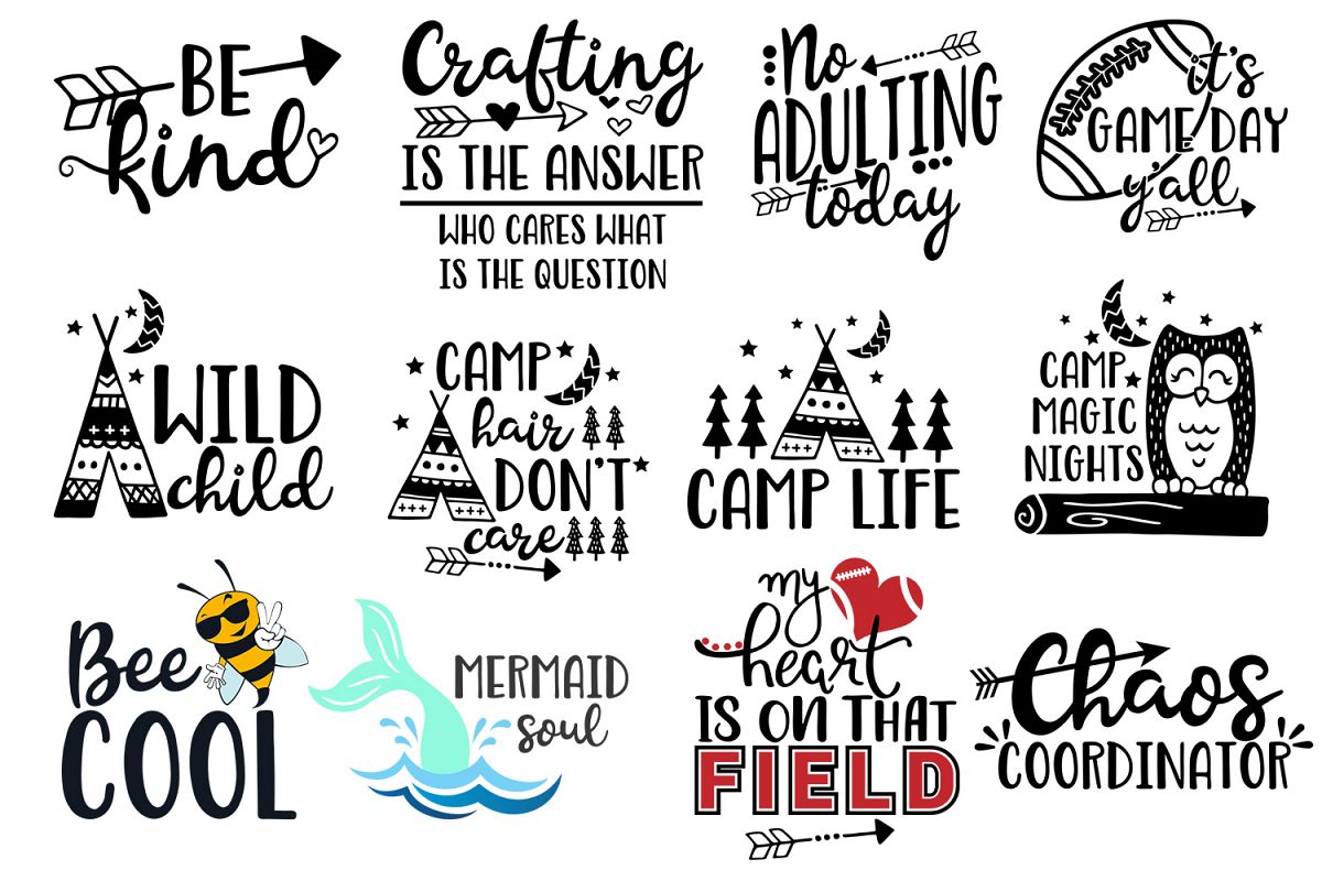 Sayings and quotes Bundle for crafters - Svg cut files example image 1