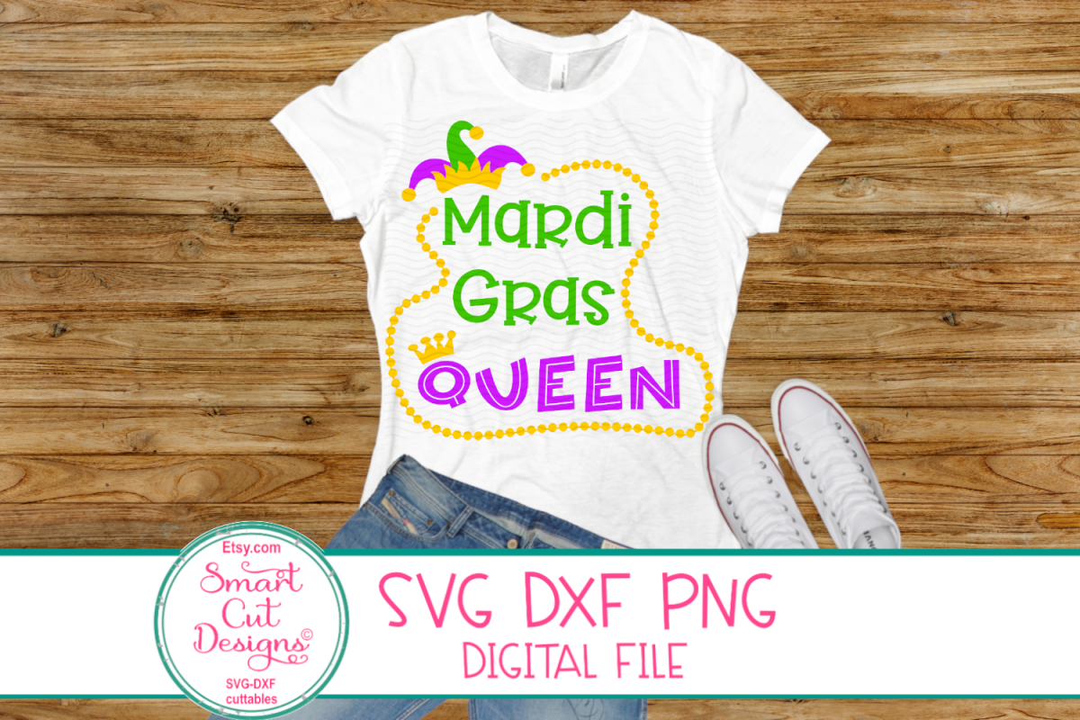 Mardi GrasQueen SVG, Jester Crown SVG, Mardi Gras SVG, DXF example image 1