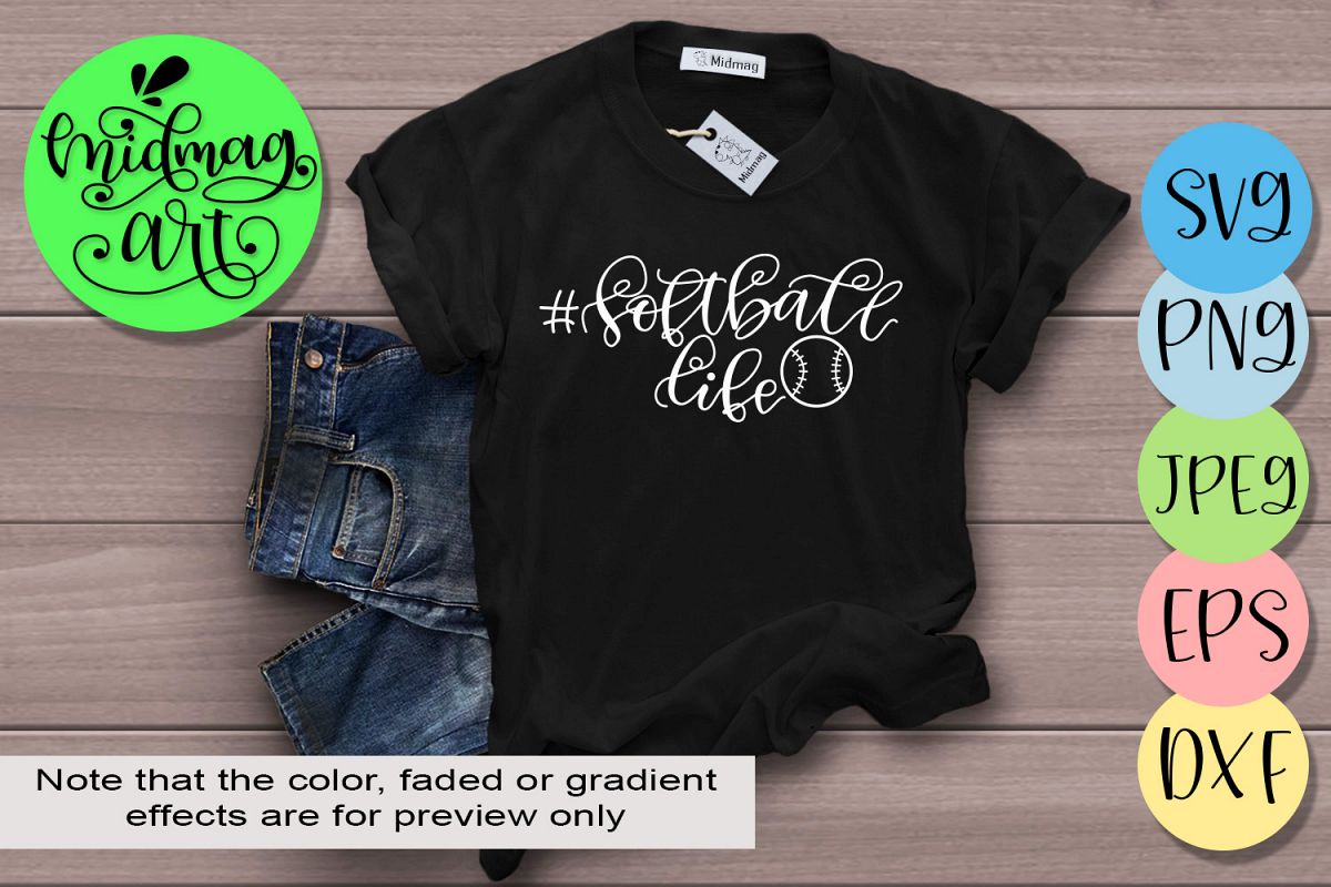Softball life svg, softball svg example image 1
