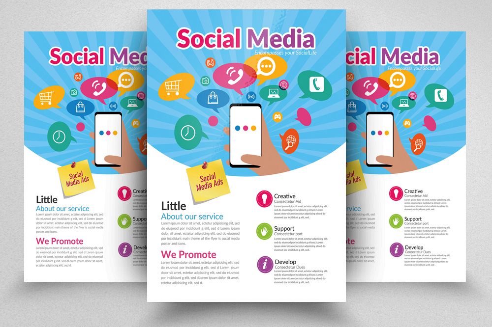 Social Media Flyer Template 301404 Flyers Design Bundles