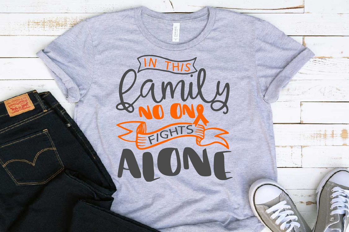 In this family no one fights alone Leukemia Cancer Svg 1562 example image 1