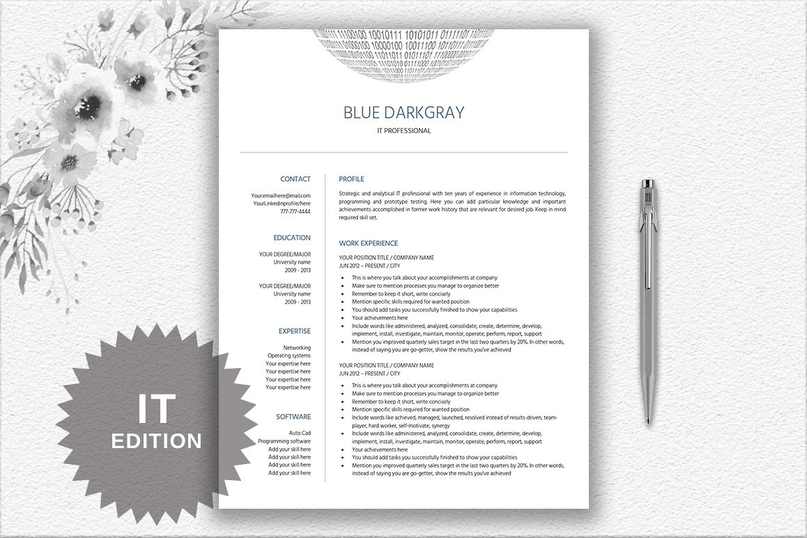 Resume Template IT | Engineer example image 1