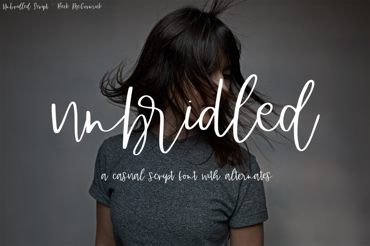 Unbridled Script Font example image 1