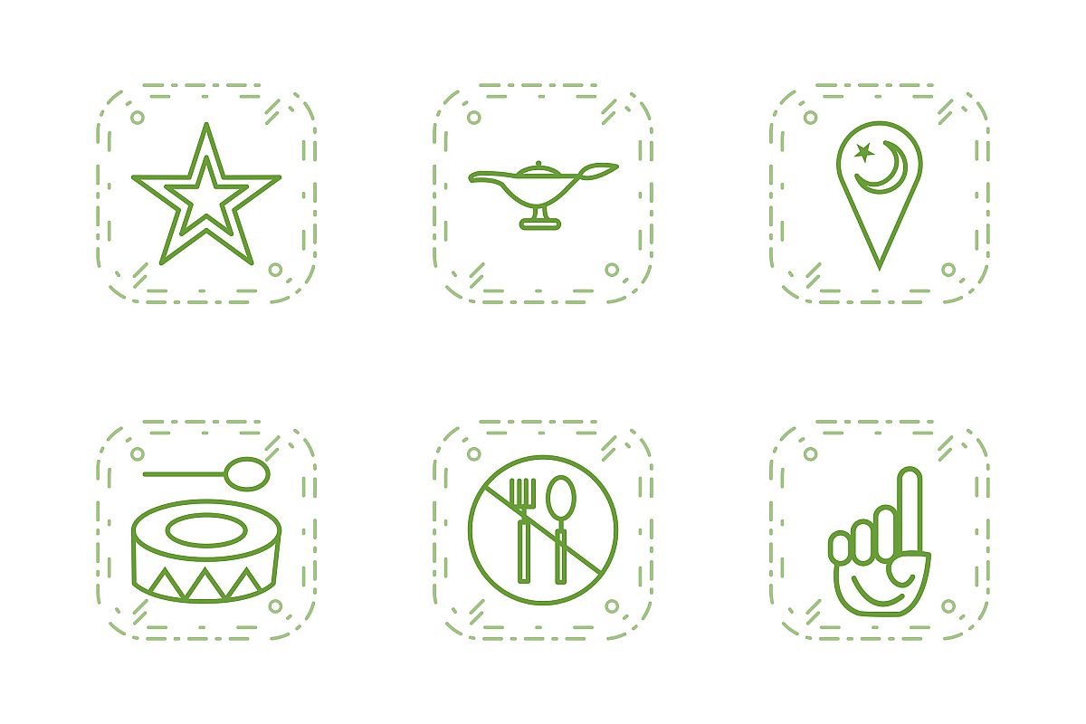Set Of Ramadan Icons example image 1