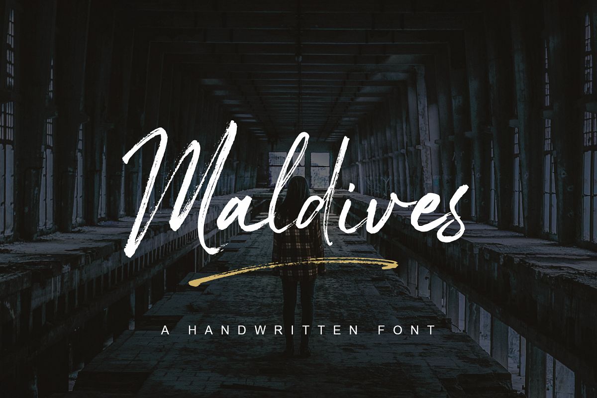 Maldives Handbrush Font example image 1