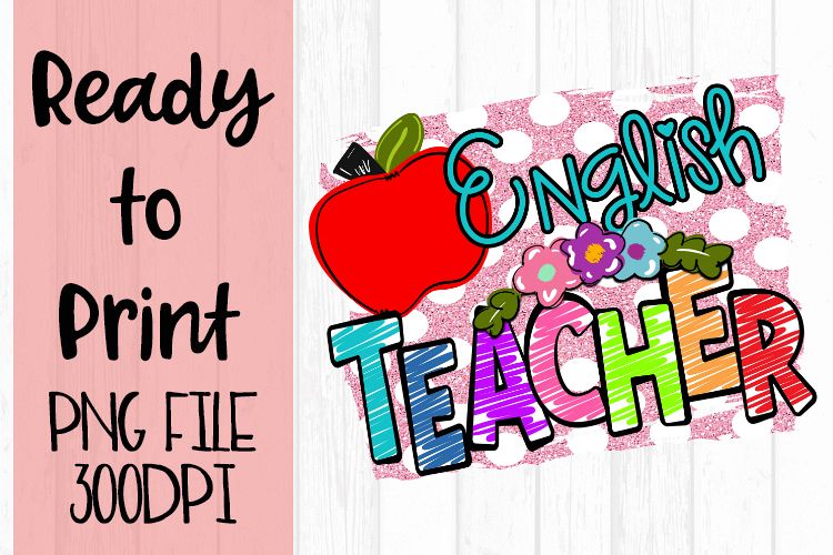 English Teacher Bright Ready to Print example image 1