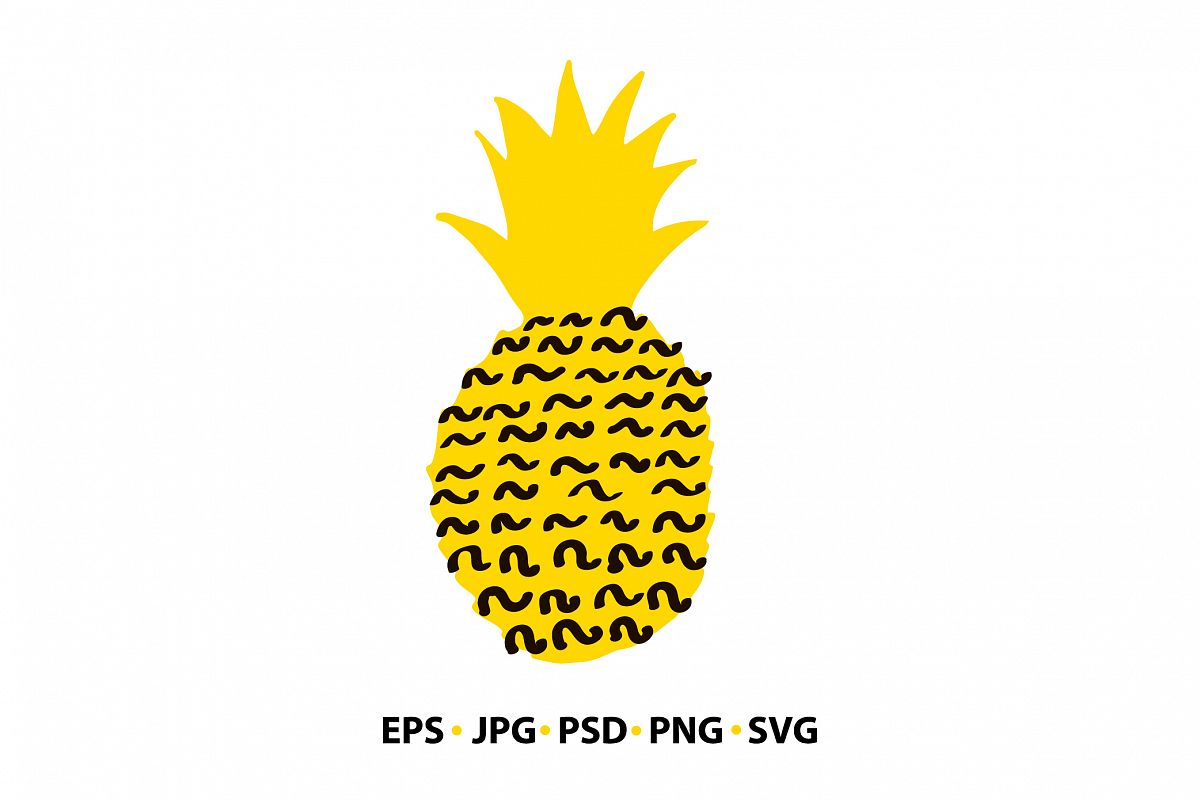Pineapple. Eps, jpg, psd, png, svg example image 1