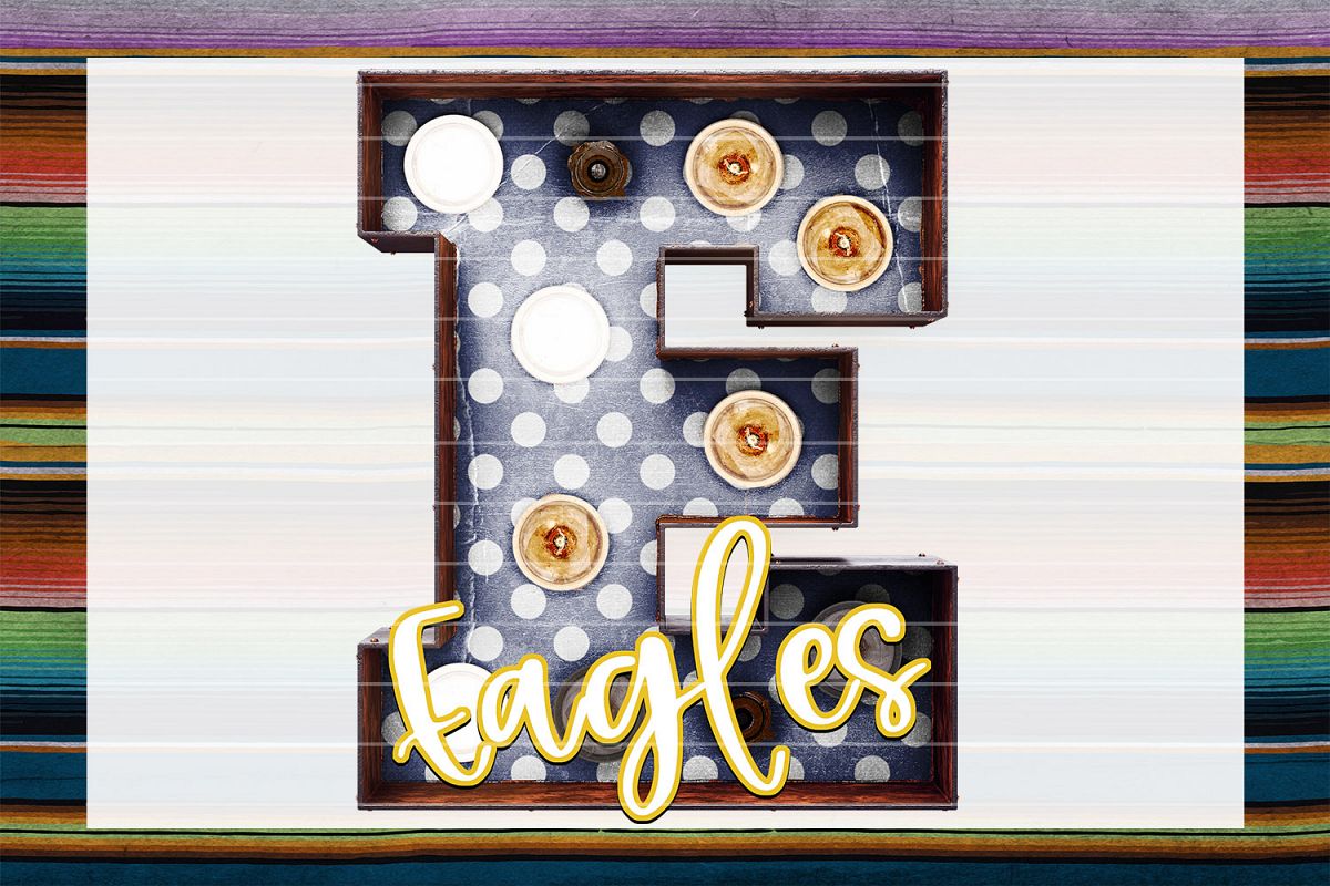 Eagles Navy Polka-Dot Marquee Sublimation PNG example image 1