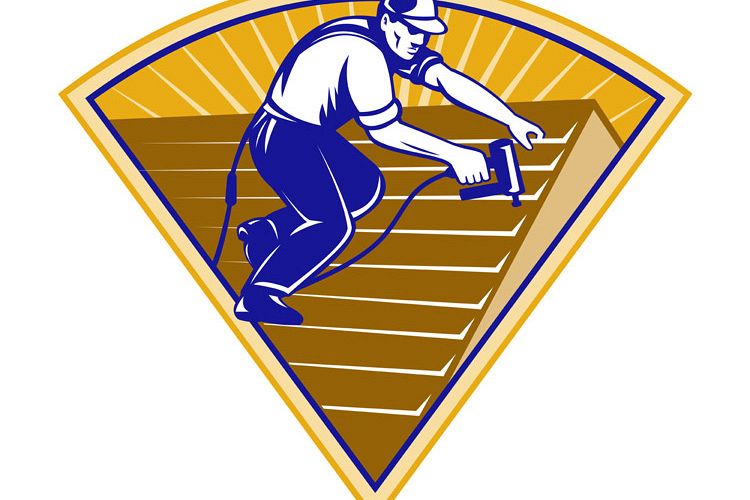 Roofer Roofing Worker Working on Roof example image 1