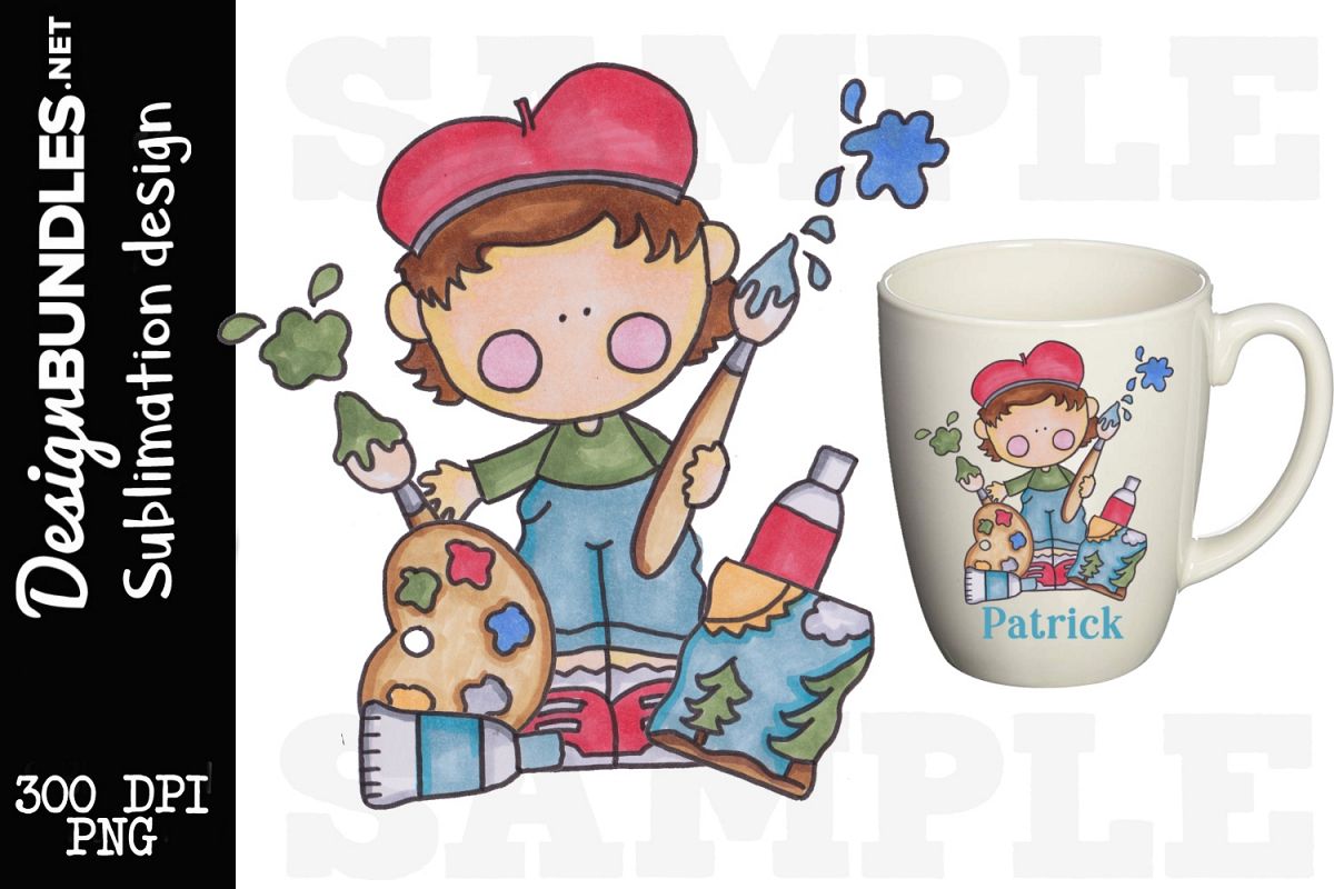 Little Artist Sublimation Design example image 1