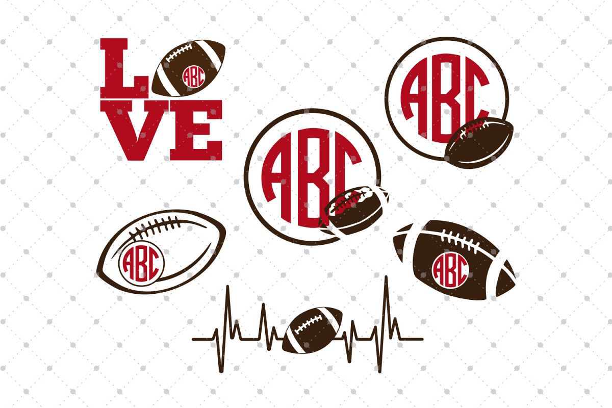 Football SVG Cut Files example image 1