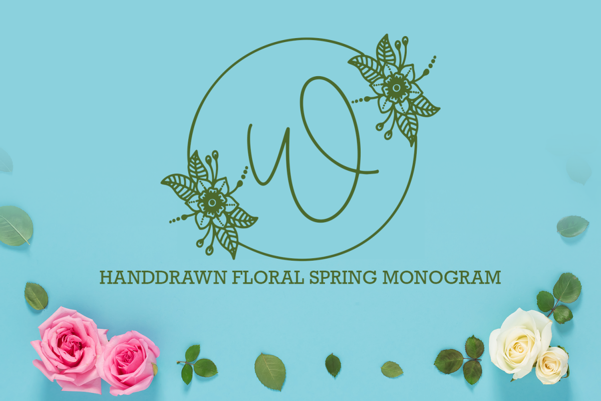 Floral Spring Monogram example image 1