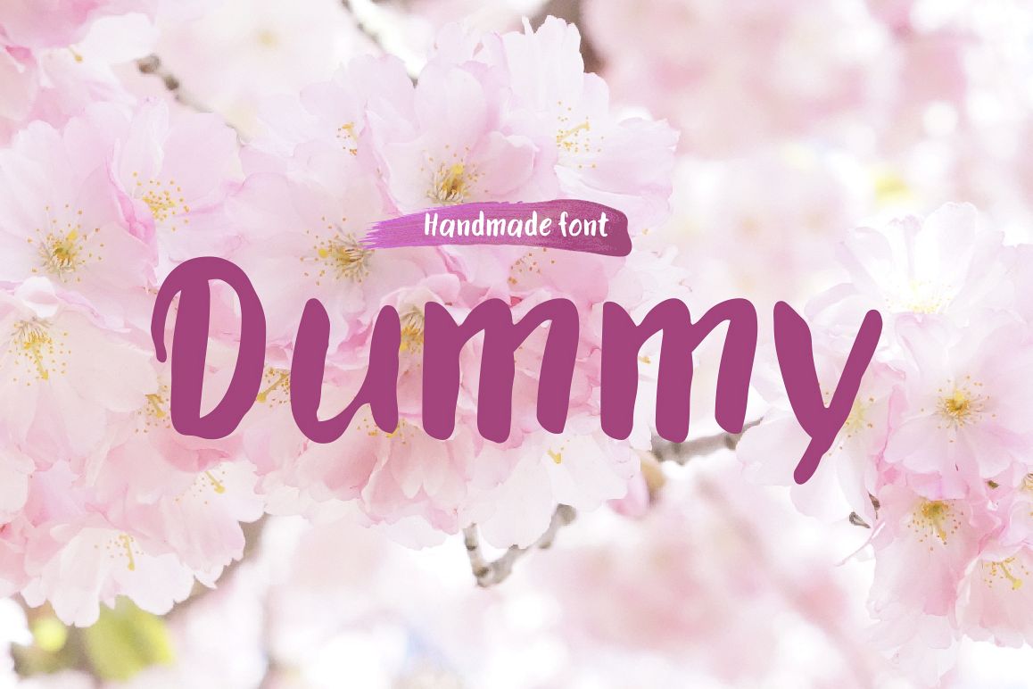 Dummy—handwritten font example image 1