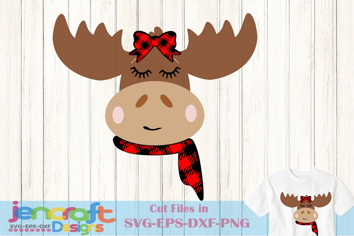 Download Christmas svg Girl Moose face svg, camping svg, outdoor svg