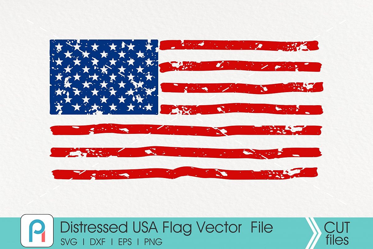 Distressed American Flag Svg, USA Flag Svg, Grunge USA Flag (535991