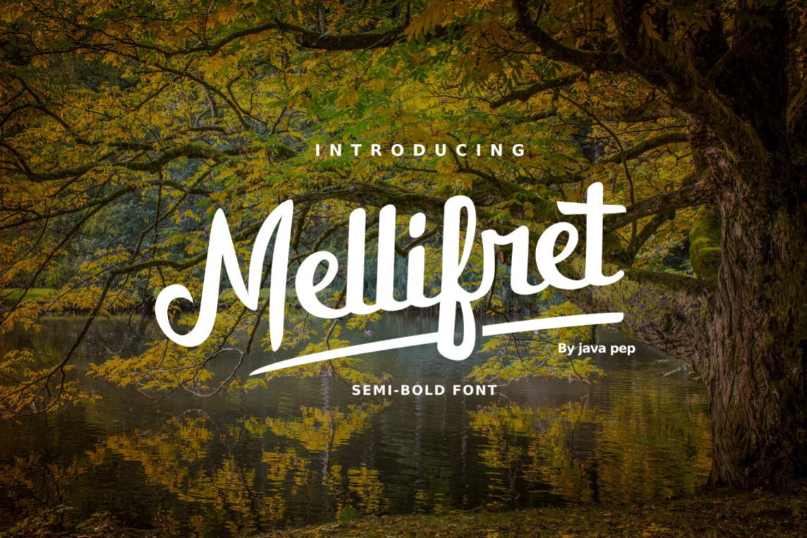 Mellifret script font example image 1