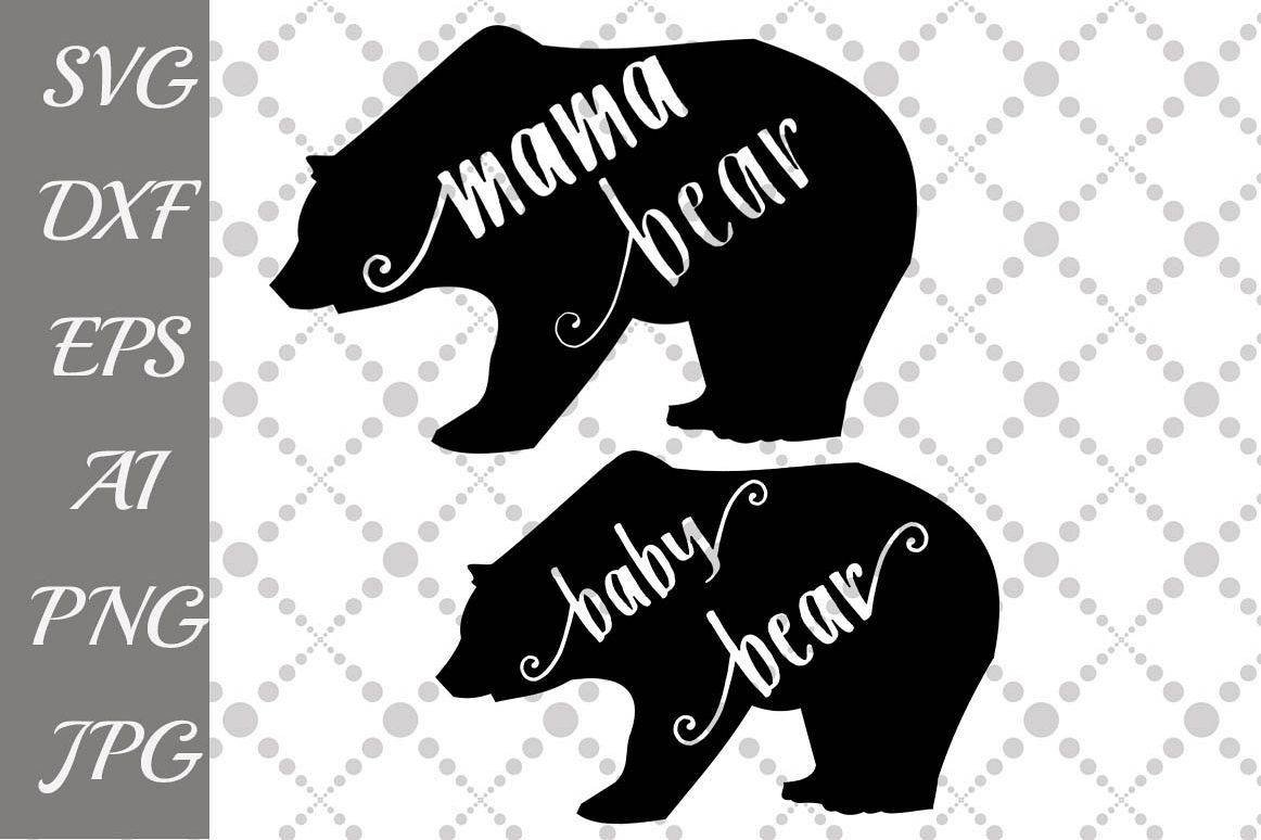 Mama Bear Svg baby bear svg example image 1