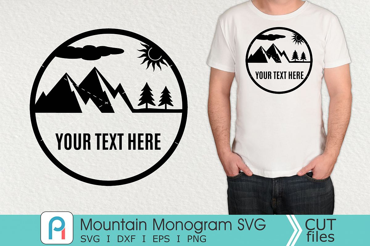 Download Mountain Monogram Svg, Mountain Svg, Mountain Clipart (288217) | SVGs | Design Bundles