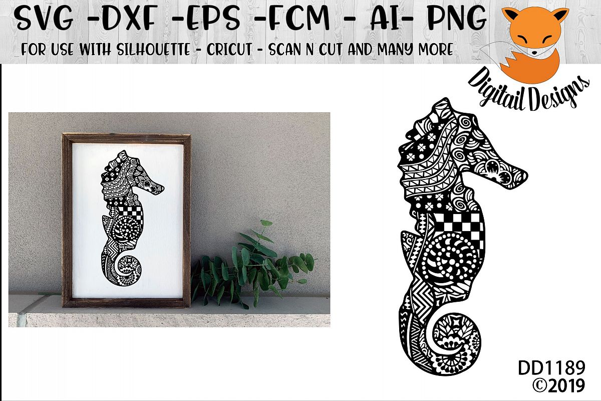 Download Layered Seahorse Mandala Svg - Layered SVG Cut File - New ...
