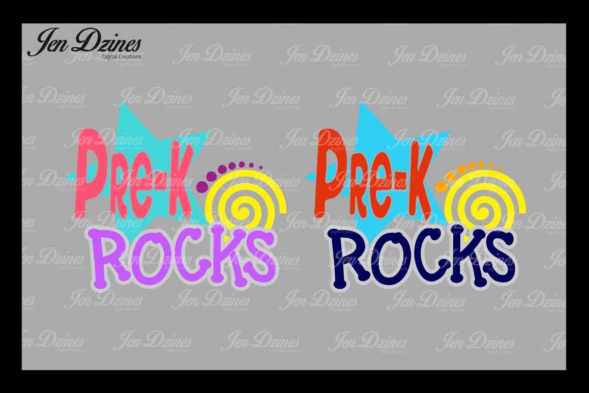 PreK Rocks SVG DXF EPS PNG example image 1