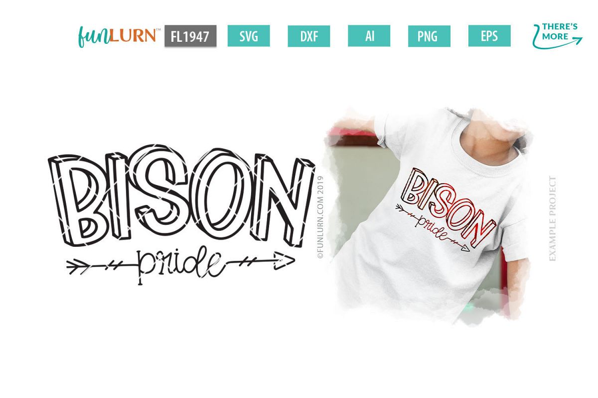 Bison Pride Team SVG Cut File example image 1