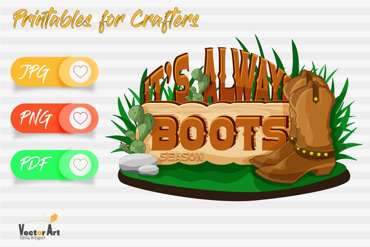 It's always boot season - Printables for Crafters example image 1