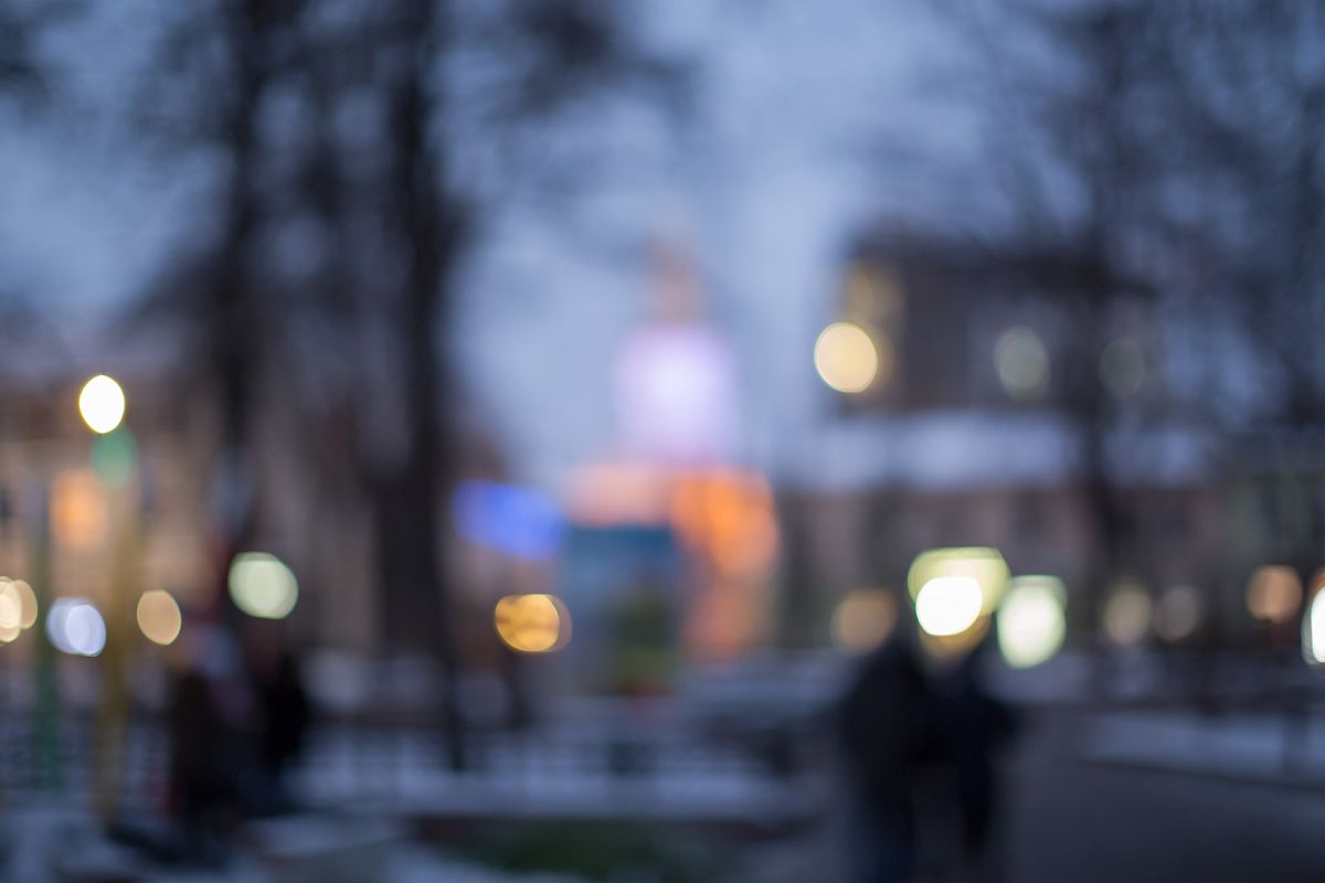 Blurred european city during sunset example image 1