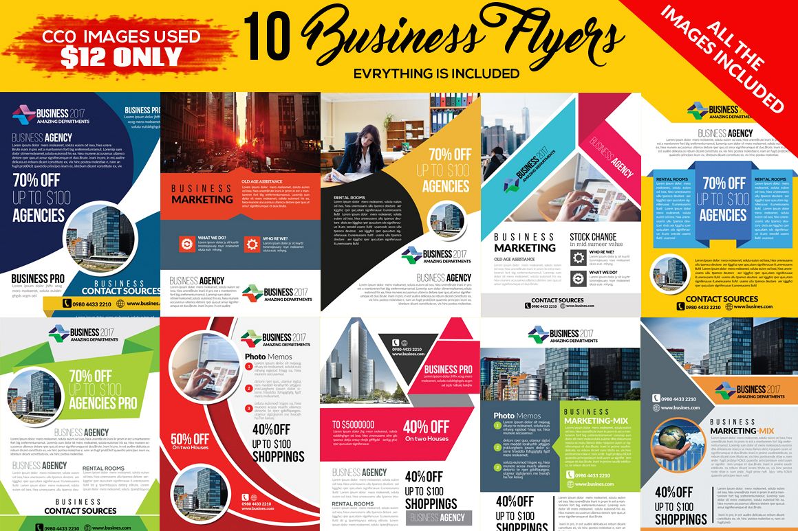 10 Corporate Flyer Templates Bundle example image 1