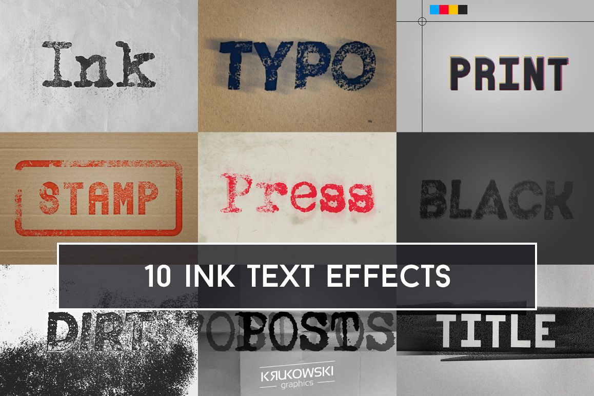 Ink Text Effect Mockup