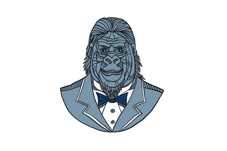 Gorilla Tuxedo Jacket Monoline Color example image 1