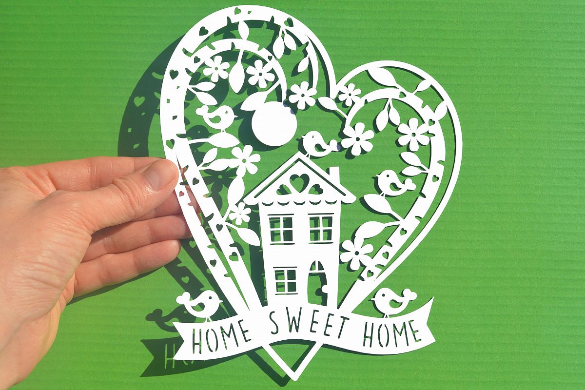 New home paper cut SVG / DXF / EPS files