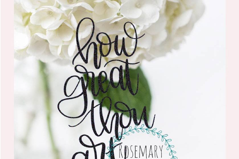 How Great Thou Art - Hand Lettered SVG example image 1