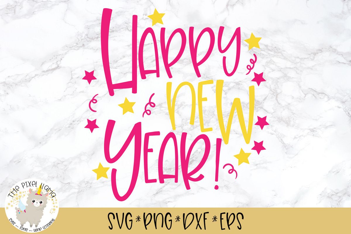 Happy New Year SVG Cut File example image 1